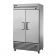True TS-43F-HC Reach-In Two Section Stainless Steel Freezer w/ Two Stainless Steel Solid Doors And Six PVC Coated Wire Shelves