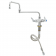 T&S Brass B-0251 Single Hole Deck Mounted Pantry Faucet With 15” Double-Jointed Swing Nozzle And Supply Hoses