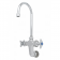 T&S Brass B-0316 Adjustable Vertical Center Wall Mount Double Pantry Faucet With 6” Gooseneck Nozzle And Cross Handles