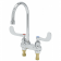 T&S Brass B-0892-122X-LAM 4” Center Deck Mounted Medical Faucet With 5-3/4” Swivel/Rigid Gooseneck Nozzle, Laminar Outlet, And 4” Wrist-Action Handles