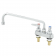 T&S Brass B-1113-XS 4” Center Deck Mounted Workboard Faucet With 12” Swing Nozzle And Extended Shanks