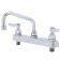 T&S Brass B-1120 8” Center Deck Mounted Workboard Faucet With 6” Swing Nozzle And Eterna Cartridges