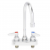 T&S Brass B-1141 Deck Mounted 4” Center Workboard Faucet With 5-3/4” Swivel/Rigid Gooseneck Nozzle And Lever Handles