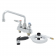 T&S Brass B-1171 4” Center Deck Mounted Workboard Faucet With 8” Swing Nozzle, Eterna Cartridges, And Side Spray Valve