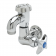T&S Brass B-2301 Single Hole Wall Mounted Sill Faucet With Garden Hose Outlet, Vacuum Breaker, And 4-Arm Handle