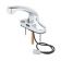 T&S Brass EC-3103 ChekPoint 4" Centerset Deck Mount Electronic Faucet with One Piece Chrome Plated Cast Brass Spout
