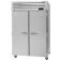 Turbo Air PRO-50R-N 51-3/4" ENERGY STAR Rated Premiere PRO Series Top Mount Insulated Reach-In Solid Door Refrigerator With 2 Sections And 2 Solid Doors With Locks, 47.73 Cubic Feet, 115 Volts