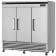 Turbo Air TSF-72SD-N 81-7/8" Super Deluxe Series Bottom Mount Insulated Reach-In Freezer With 3 Sections And 3 Solid Doors, 63.8 Cubic Feet, 115 Volts