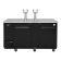 Turbo Air TBD-3SB-N 69" Super Deluxe Series Beer Dispenser With Black Exterior And 2 Beer Columns, 3 Keg Capacity, 115 Volts