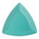 Tuxton CIZ-1248 Concentrix 12 1/2" Triangular Ceramic China Island Blue Plate