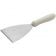 Winco TWP-40 Stainless Steel Scraper With White Handle and 4 7/8" x 4" Blade