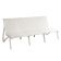 Grosfillex US003096 Sunset 78 3/4" White Colored Sling On Glacier White Frame Armless Stackable Resin Outdoor Sofa