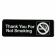 Vollrath 4521 3" x 9" Thank You For Not Smoking Sign