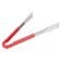 Vollrath 4791240 Jacobs Pride 12" Stainless Steel VersaGrip Tong with Red Coated Handle