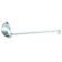 Vollrath 58430 Kool-Touch 3 oz Stainless Steel Round Serving Ladle With 12 5/8" Antimicrobial Heat-Resistant Hooked Handle