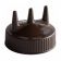 Vollrath 3300-01 Brown Replacement Tri Tip Cap for 16-32 oz. Wide Mouth Squeeze Bottles