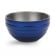 Vollrath 4658725 24 oz. Stainless Steel Double Wall Cobalt Blue Round Beehive Serving Bowl