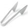 Vollrath 46929 8" One-Piece Mirror-Finish Stainless Steel Buffet Pastry Serving Tongs