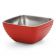 Vollrath 4763255 1.8 Qt. Fire Engine Red Square Beehive Double Wall Serving Bowl