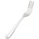 Vollrath 48113 Queen Anne 6 5/8" Chrome Stainless Steel 3-Tine Salad Fork With Satin Finish Handle