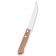 Vollrath 48140 Wood Handle 8 5/16" Steak Knife With 4 3/8" Hollow-Ground Stainless Steel Wave-Serrated Blade And Pointed Tip