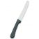 Vollrath 48143 Black Textured Plastic Handle 8 3/4" Steak Knife With 4 3/4" Hollow-Ground Stainless Steel Wave-Serrated Blade And Rounded Tip