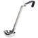 Vollrath 4980322 Black Ergo Grip Kool-Touch 3 oz Jacob's Pride Collection One-Piece Stainless Steel Serving Ladle With Offset Hook Handle