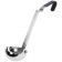Vollrath 4980622 Black Ergo Grip Kool-Touch 6 oz Jacob's Pride Collection One-Piece Stainless Steel Serving Ladle With Offset Hook Handle