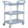 Vollrath 97005 Blue-Gray Multi-Purpose Utility Cart with Three Shelves
