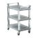 Vollrath 97102 Three Shelf Utility Cart with Chrome Uprights - 200 lb. Capacity