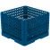 Vollrath PM2011-6-44 - Royal Blue Traex 20 Plate Capacity Plate Rack with 6 Extenders