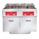 Vulcan 2ER50CF 100 lb. 2 Unit Electric Floor Fryer System with Computer Controls and KleenScreen Filtration - 240V, 3 Phase, 34 kW