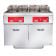 Vulcan 2ER85CF 170 lb. Split Pot Electric Floor Fryer with Computer Controls and KleenScreen PLUS Filtration System - 240V, 3 Phase, 48 kW