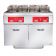 Vulcan 3ER50CF 150 lb. Split Pot Electric Floor Fryer with Computer Controls and KleenScreen PLUS Filtration System - 240V, 3 Phase, 51 kW
