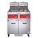 Vulcan 4TR85CF PowerFry3 340-360 lb. Four Unit Liquid Propane Floor Fryer with Programmable Computer Controls and KleenScreen Filtration System - 360,000 BTU