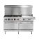 Vulcan SX60F-6B24GN SX Series 6-Burner 60" Natural Gas Range with 24" Manual Griddle with Two Standard Ovens - 258,000 BTU
