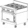 Vulcan VGM36C Liquid Propane V Series 36" Wide Manual-Control Convection Oven Base Griddle Top Heavy-Duty Stainless Steel Range On Legs, 122,000 BTU