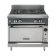 Vulcan VCBB36C_NAT V Series Radiant Natural Gas Floor Model Charbroiler with Convection Oven Base - 131,000 BTU