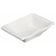 Winco WDP021-107 Mescalore Bright White 5 1/4" x 3 7/8" Rectangular Porcelain Dish