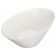 Winco WDP021-108 Mescalore Bright White 4" x 2 1/2" Oval Angled Porcelain Dish