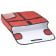 Winco BGPZ-20 20" x 20" Red Polyester Insulated Pizza Delivery Bag - Holds Up To (2) 18" Pizza Boxes or (1) 20" Pizza Box