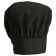 Winco CH-13BK Black 13 Inch High Signature Chef Poly/Cotton Professional Chef Hat With Wide Head Band And Adjustable Velcro Closure