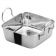 Winco DDSB-102S Stainless Steel 5-3/16" x 5-3/16" Mini Roasting Pan Serving Dish with 2 Handles