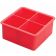 Winco ICCT-4R Silicone Ice Cube Tray - (4) 2" Cubes