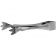 Winco IT-7 Satin Finish 3-Prong 7" Long Stainless Steel Ice Tongs