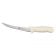 Winco KWP-60 Stäl 6" Curved Boning Knife with White Handle