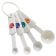 Winco MSPP-4 White Plastic 4 Piece Measuring Spoon Set With Capacity Marking