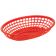 Winco PFB-10R 9 1/2" Red Premium Oval Fast Food Basket