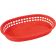 Winco PLB-R 10 3/4" x 7-1/4" x 1 1/2" Red Oval Plastic Fast Food Basket
