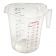 Winco PMCP-200 2 Qt. Raised Markings Clear Polycarbonate Measuring Cup